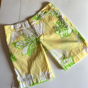 Lilly Pulitzer Flowered Yellow & Green Shorts